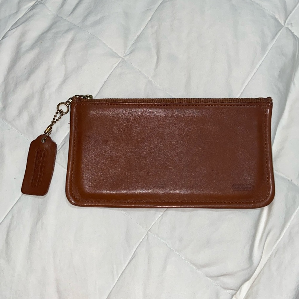 RARE Vintage Coach Skinny Case Brown Leather - Picture 1 of 12